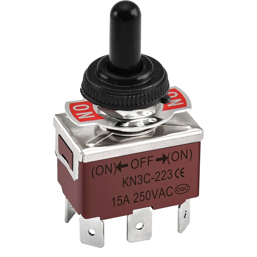 Heschen Metal Toggle Switch DPDT momentary 3 Position (ON